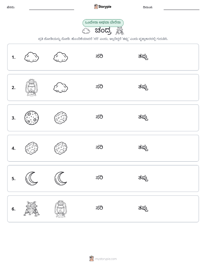 ಒಂದೇ ಅಥವಾ ವಿಭಿನ್ನ