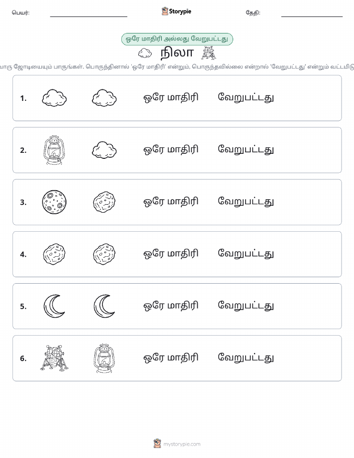 அதே அல்லது மாறுபட்டது
