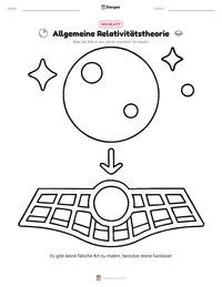 Allgemeine Relativitätstheorie druckbare Arbeitsblatt Vorschau