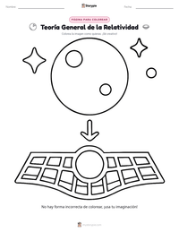 Vista previa de la hoja de trabajo imprimible de Teoría General de la Relatividad