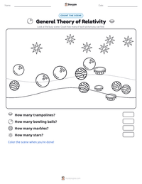 General Theory of Relativity printable worksheet preview