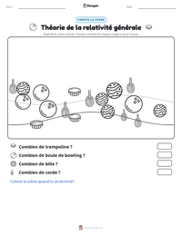 Aperçu de la feuille de travail imprimable Théorie de la relativité générale