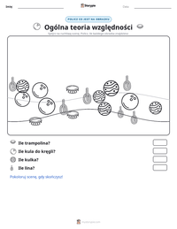 Podgląd drukowalnego arkusza ćwiczeń Ogólna teoria względności