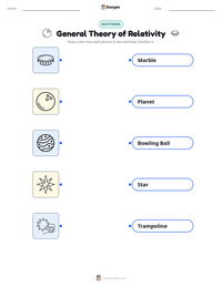 General Theory of Relativity printable worksheet preview