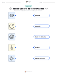 Vista previa de la hoja de trabajo imprimible de Teoría General de la Relatividad