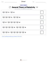 General Theory of Relativity printable worksheet preview