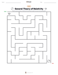 General Theory of Relativity printable worksheet preview