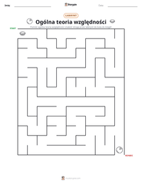 Podgląd drukowalnego arkusza ćwiczeń Ogólna teoria względności