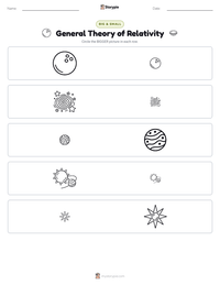 General Theory of Relativity printable worksheet preview