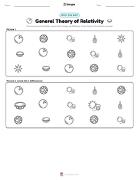General Theory of Relativity printable worksheet preview