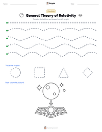 General Theory of Relativity printable worksheet preview
