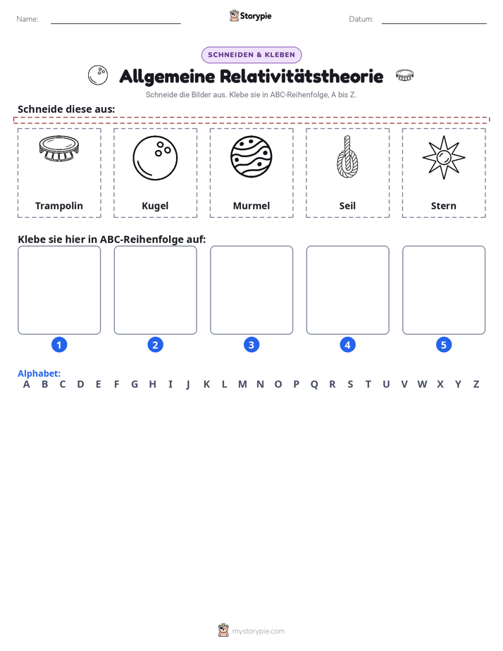 Schneiden & Einfügen Alphabet