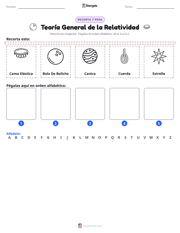 Cortar y Pegar el Alfabeto