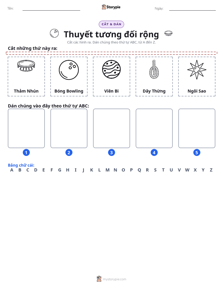 Cắt & Dán Chữ Cái