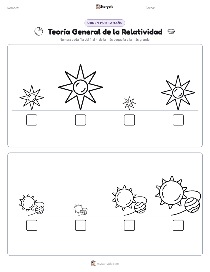 Orden de Tamaños
