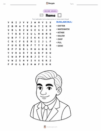 Srinivasa Ramanujan yazdırılabilir çalışma sayfası önizlemesi