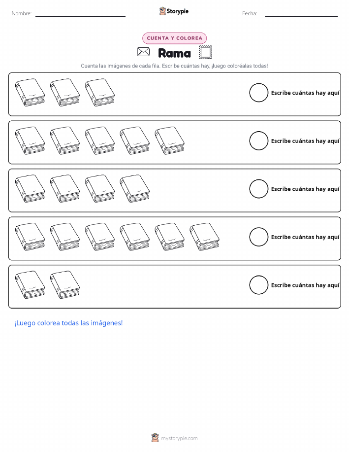 Contar y Colorear