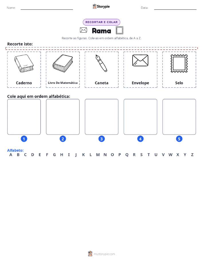 Recortar & Colar Alfabeto