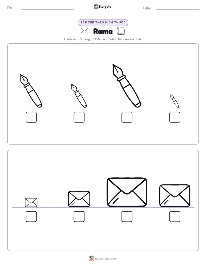 Thứ Tự Kích Thước