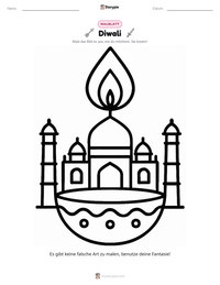 Diwali druckbare Arbeitsblatt Vorschau