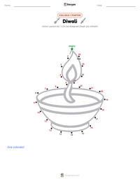 Anteprima della scheda stampabile di Diwali