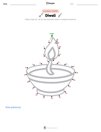 Podgląd drukowalnego arkusza ćwiczeń Diwali