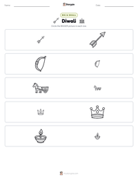 Diwali printable worksheet preview