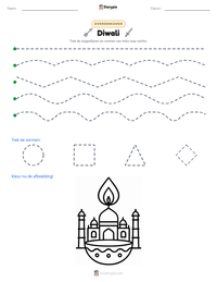 Diwali afdrukbare werkblad voorbeeld