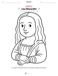 Lisa Gherardini afdrukbare werkblad voorbeeld