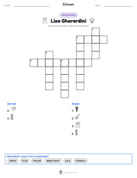 Lisa Gherardini printable worksheet preview
