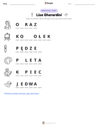 Podgląd drukowalnego arkusza ćwiczeń Lisa Gherardini