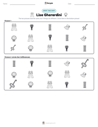 Lisa Gherardini printable worksheet preview