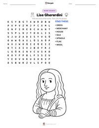 Lisa Gherardini printable worksheet preview