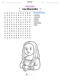 Prévia da folha de atividades imprimível Lisa Gherardini