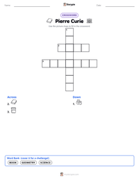 Pierre Curie printable worksheet preview