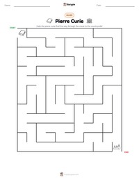 Pierre Curie printable worksheet preview