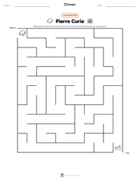 Aperçu de la feuille de travail imprimable Pierre Curie