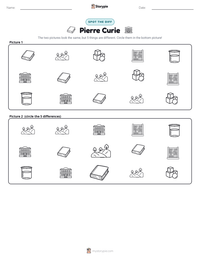 Pierre Curie printable worksheet preview