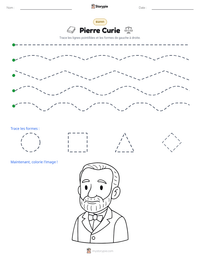 Aperçu de la feuille de travail imprimable Pierre Curie