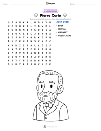 Pierre Curie afdrukbare werkblad voorbeeld