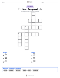 Henri Becquerel printable worksheet preview