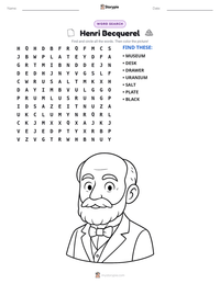 Henri Becquerel printable worksheet preview
