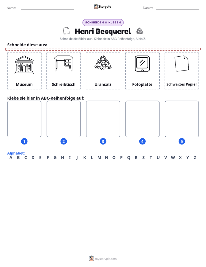 Schneiden & Einfügen Alphabet