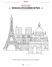 Página de colorir Paris para crianças