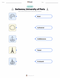 Sorbonne, University of Paris printable worksheet for kids