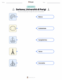 Scheda stampabile di Parigi per bambini