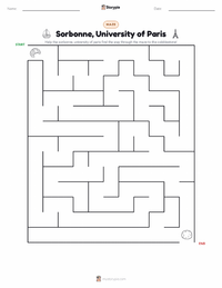 Sorbonne, University of Paris printable worksheet preview