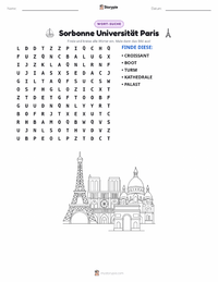 Paris druckbare Arbeitsblatt Vorschau
