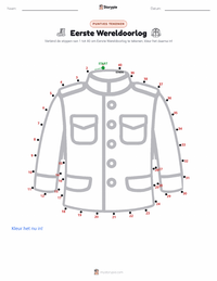 Eerste Wereldoorlog afdrukbare werkblad voorbeeld