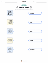 World War I printable worksheet for kids